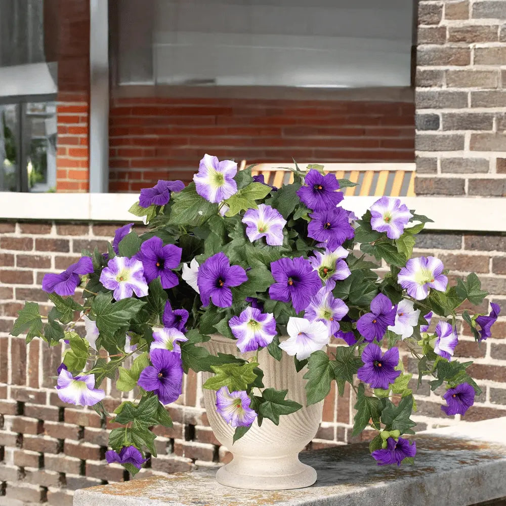 BowLift | Artificial Spring Petunias made of Silk – Perfect for Calm Home Accents