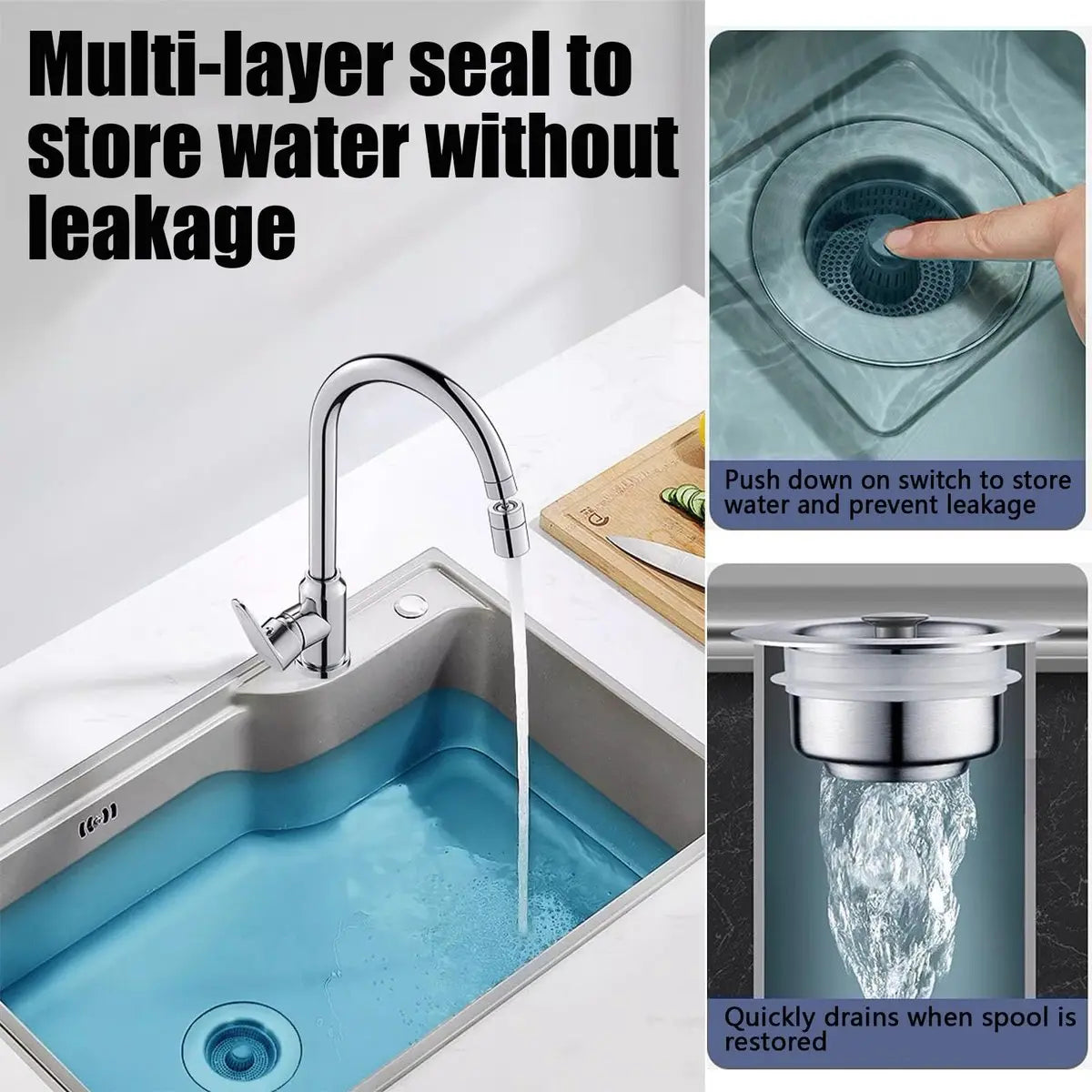 BowLift | Improved Sink Drain Stopper – No more clogged drains!