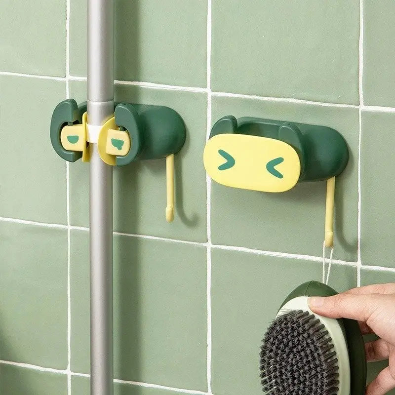 BowLift | Wall mount for mop and broom – No drilling required