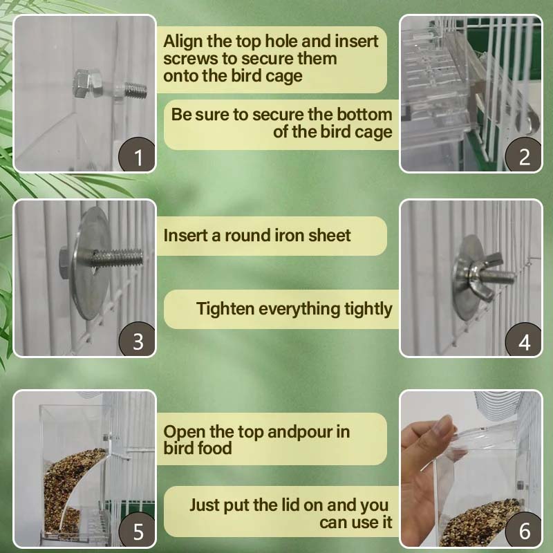 BowLift | Automatic transparent bird feeder without spills
