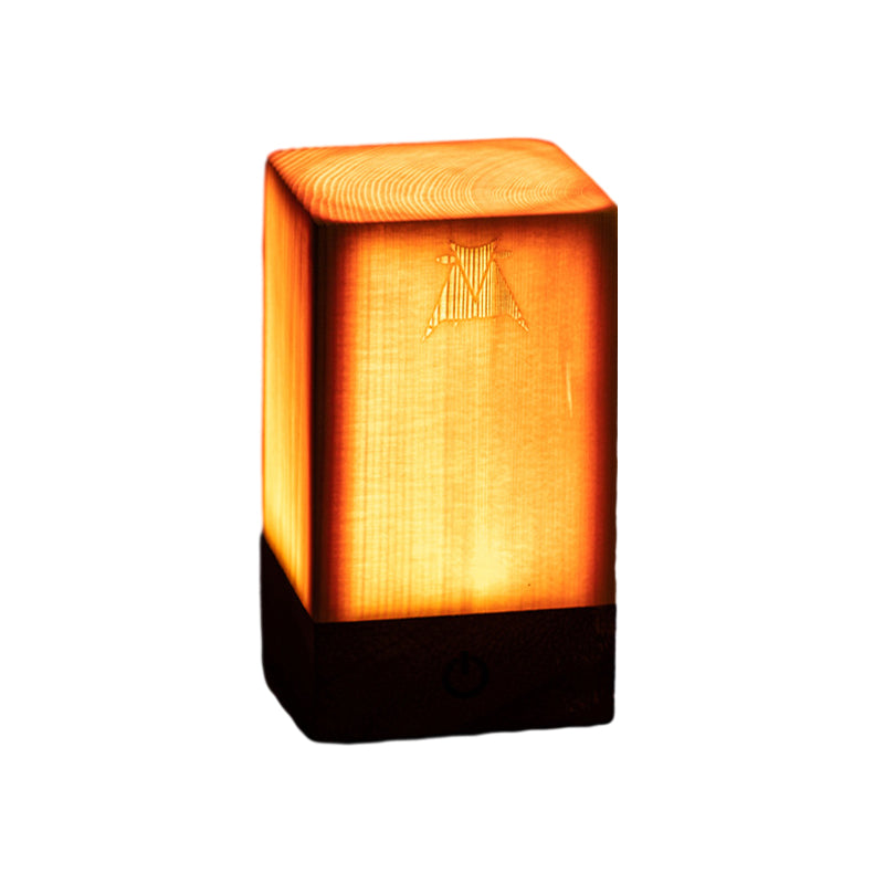 BowLift | LumiWood – LED table lamp with battery and touch control
