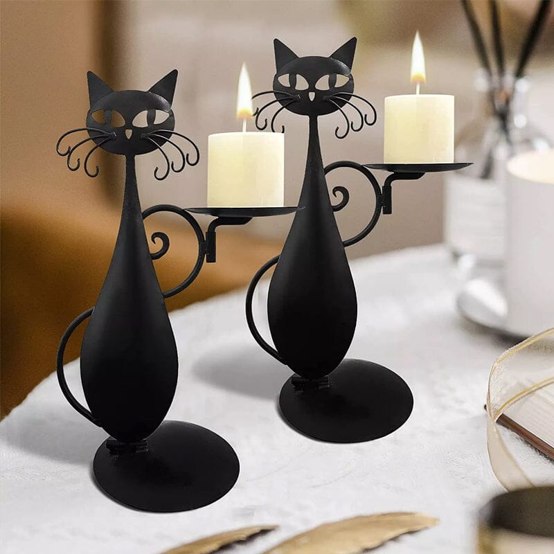 BowLift | Black Cat Candle Holder