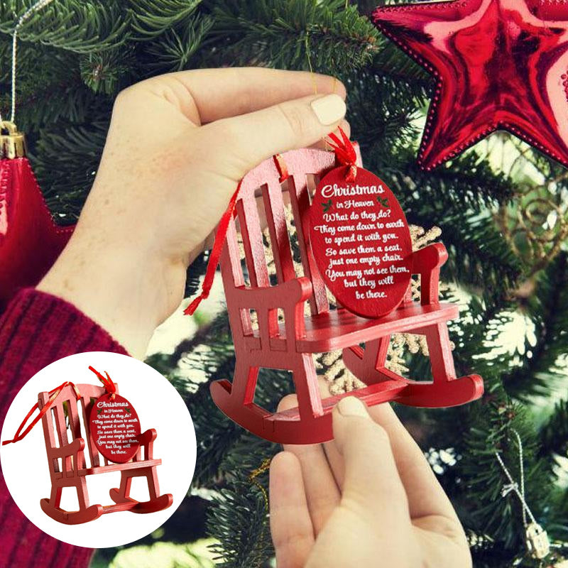 BowLift | Christmas Wooden Craft Small Rocking Chair Ornament