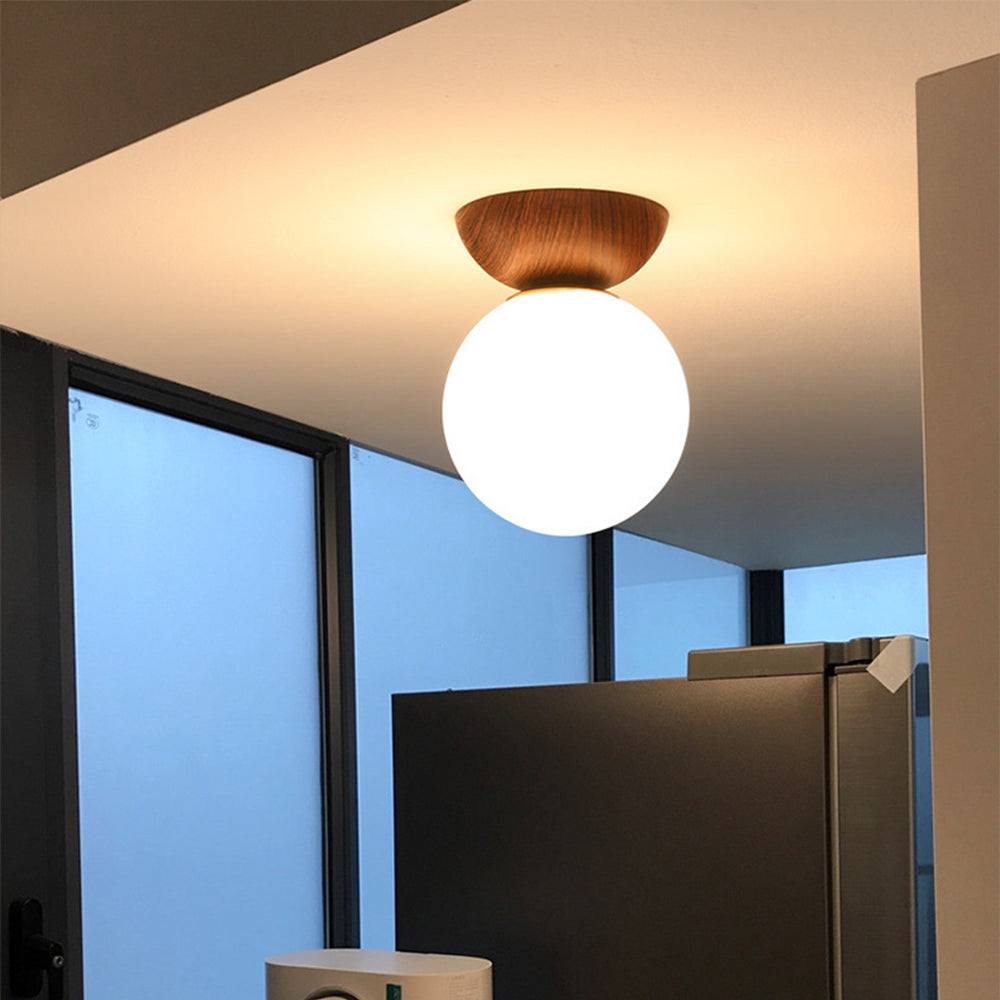 BowLift | Ceiling Light with Glass Shade for Hallway
