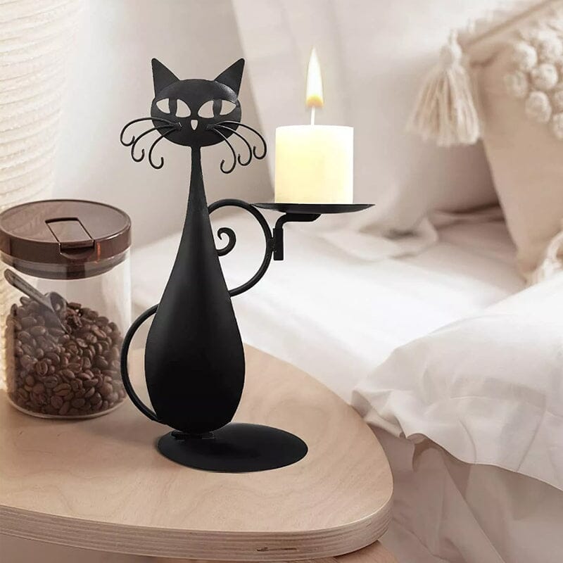BowLift | Black Cat Candle Holder