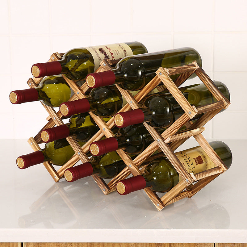 BowLift | Folding Freestanding Wooden Wine Rack