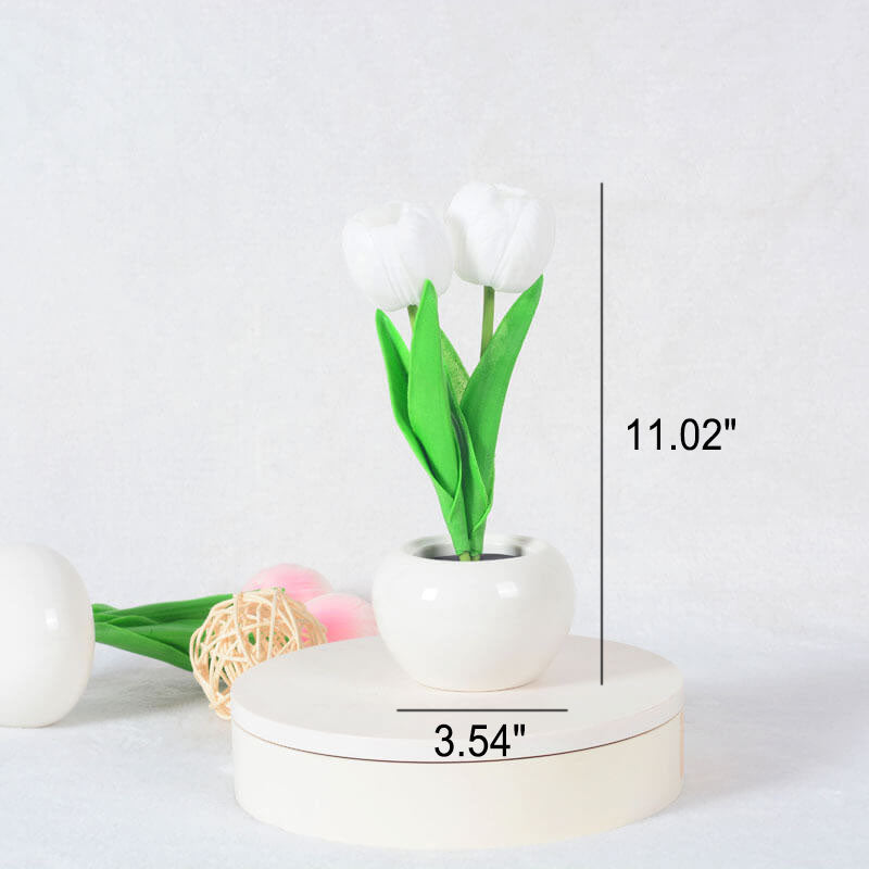 BowLift | Modern Creative Simulation Tulip Peony LED Night Light Table Lamp
