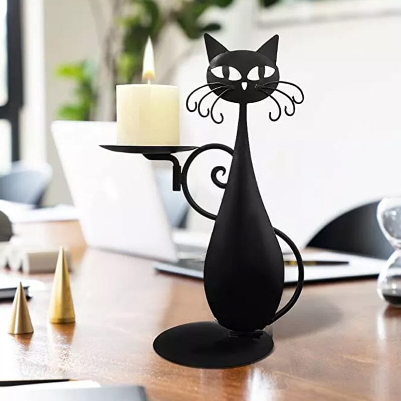 BowLift | Black Cat Candle Holder