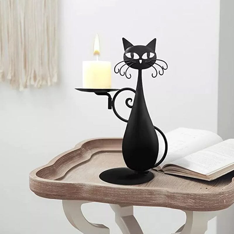 BowLift | Black Cat Candle Holder