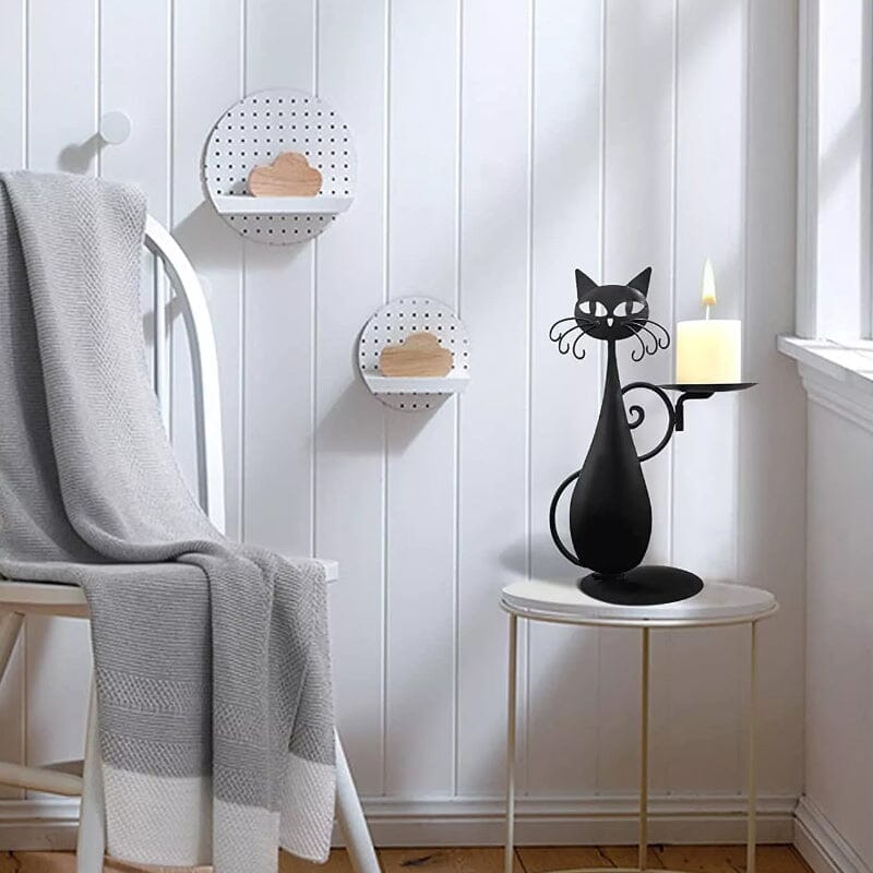 BowLift | Black Cat Candle Holder