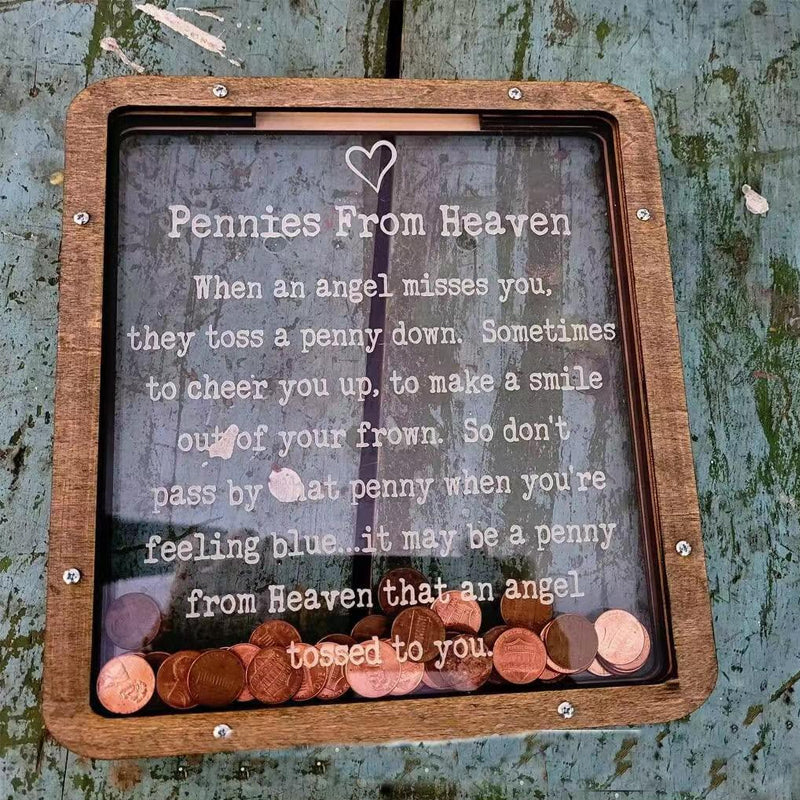 BowLift | Pennies from Heaven Bank, Wooden Piggy Bank