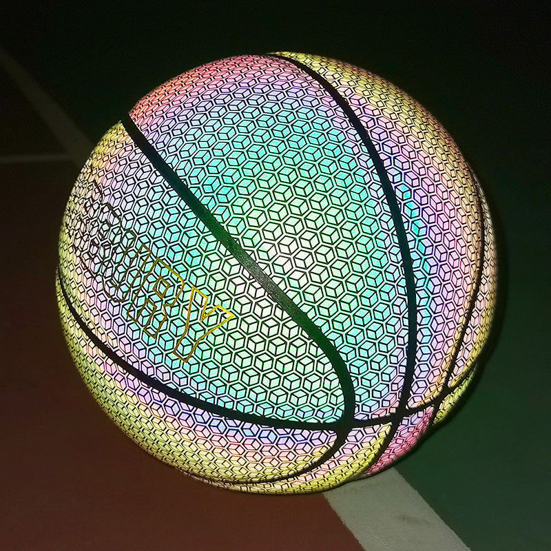 BowLift | Cool Luminous Basketball, with Standard Size, Soft Leather and Moderate Bounce