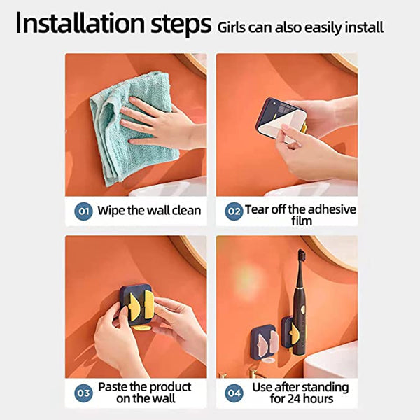 BowLift | Adhesive Wall Mounted Electric Toothbrush Gravity Holder