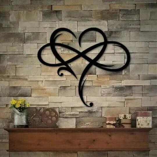 BowLift | Iron Wall Art with Infinity Heart Design