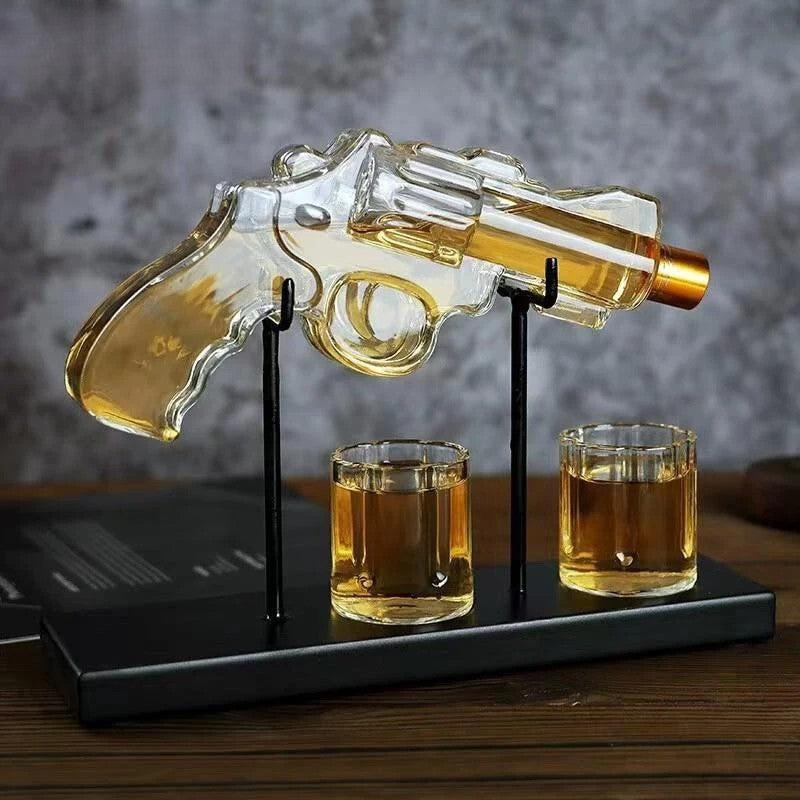 BowLift | Unique Revolver Liquor Decanter Set