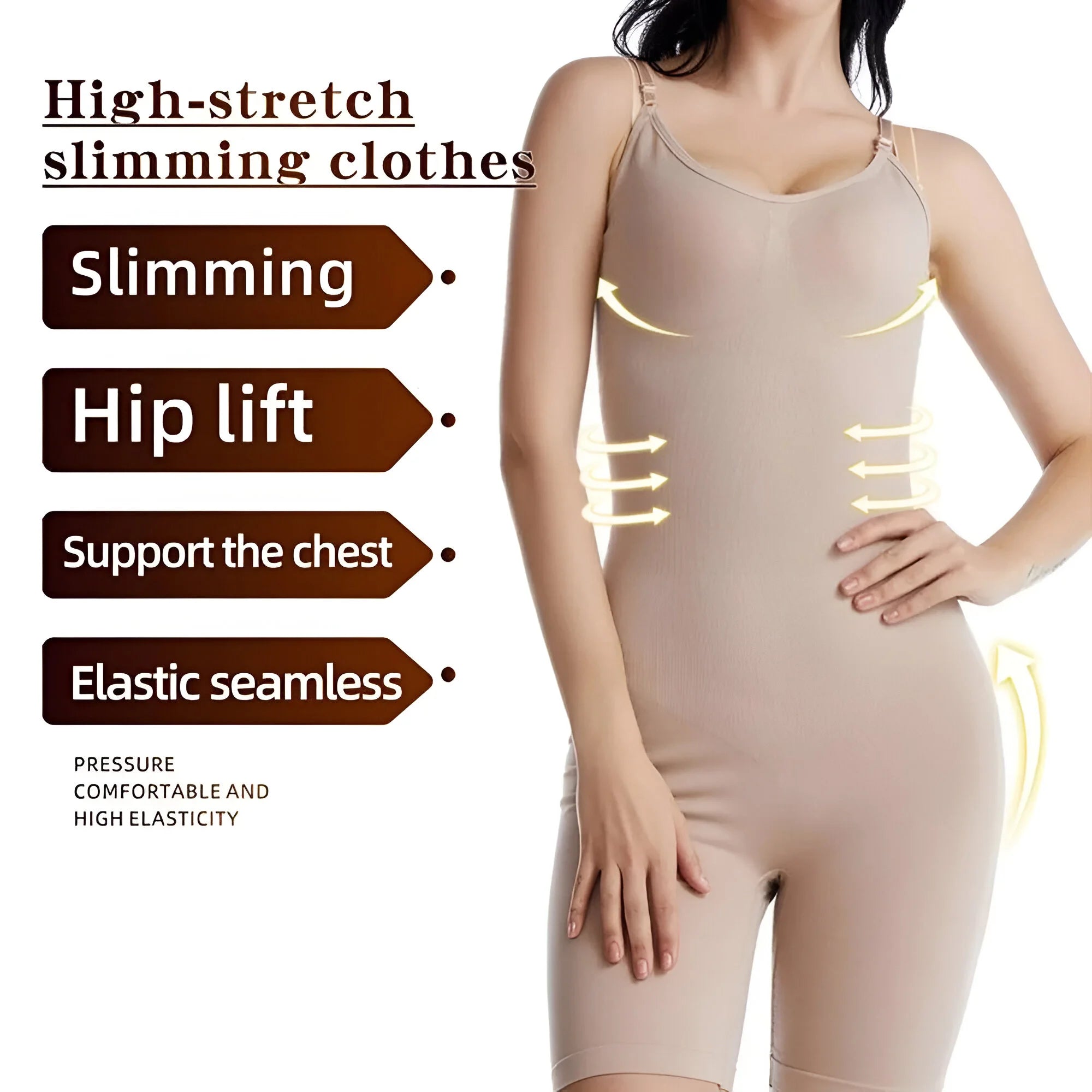 CurveLuxe – Waist-Cinching Bodysuit Sculpting Shapewear