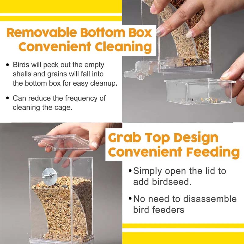 BowLift | Automatic transparent bird feeder without spills