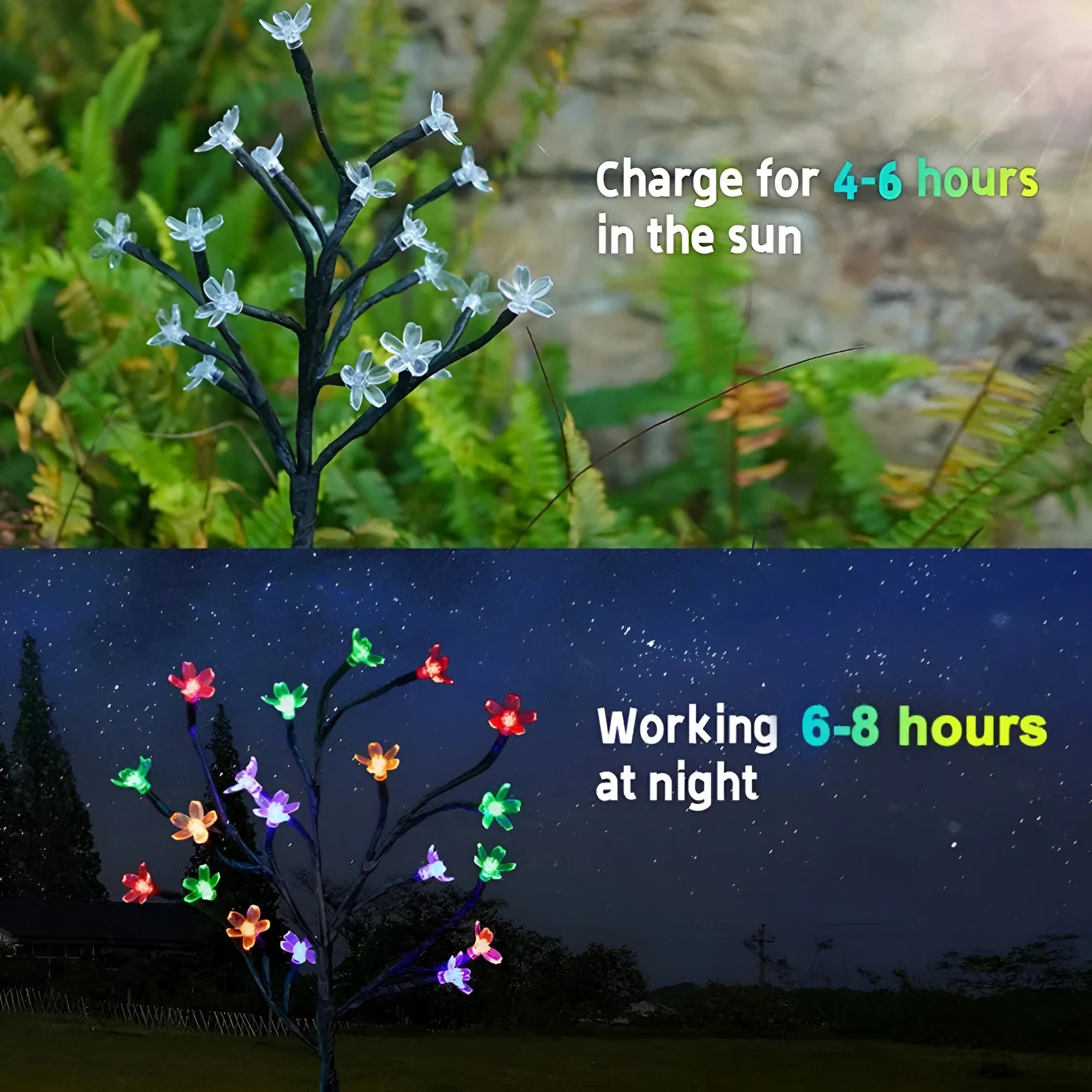 GlowBloom – Solar Powered Peach Blossom Garden Lights