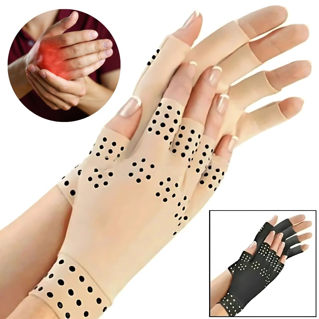 BowLift | Fingerless Gloves for Arthritis & Pain Relief - Magnetic Compression for Improved Circulation and Reduced Swelling