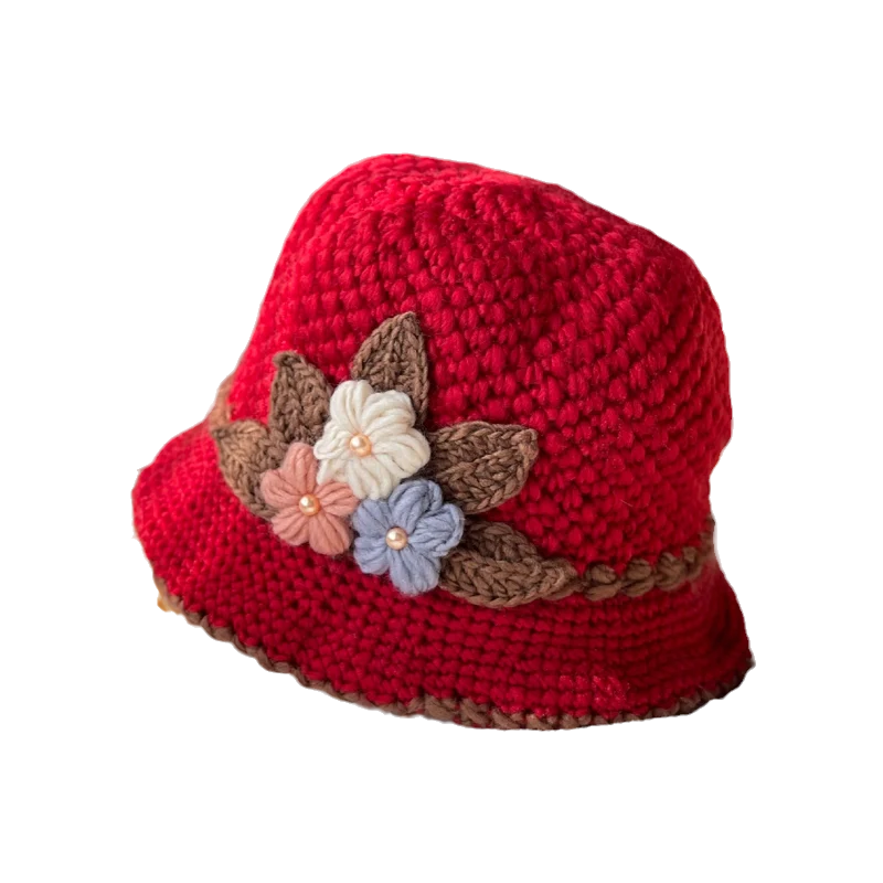 BowLift | French Thick Women's Flower Knit Wool Hat