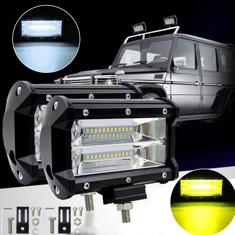 BowLift | 5 Inch Amber White Light Strobe Work Light Pods
