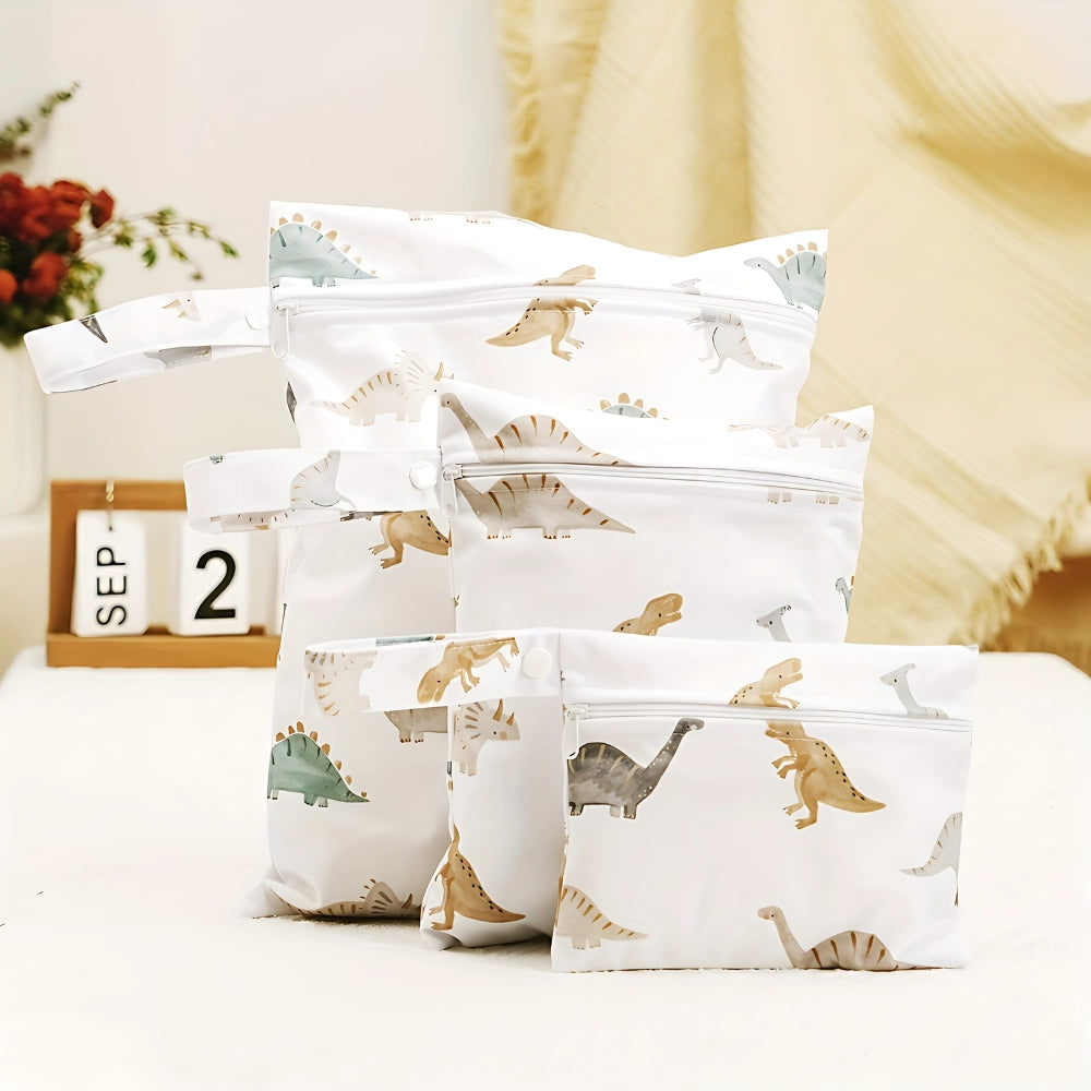 BowLift | Baby Zoo Safari Print Reusable Wet Dry Bag | 3pcs Set