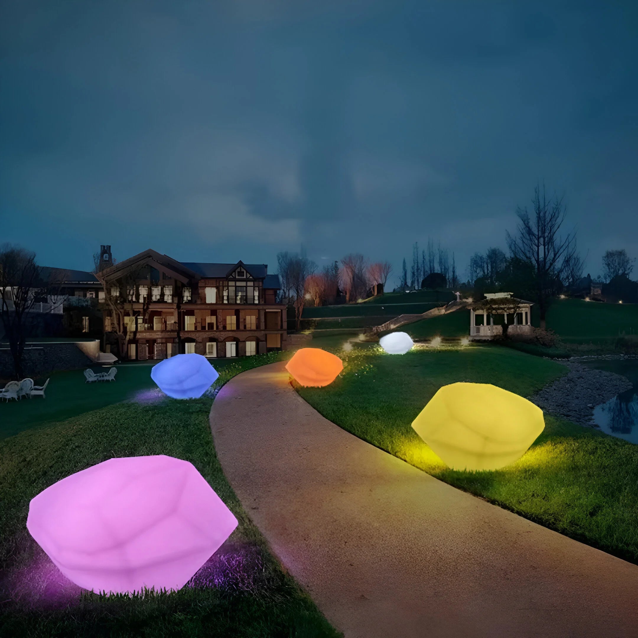 LumiRock – Solar LED Garden Stone Light
