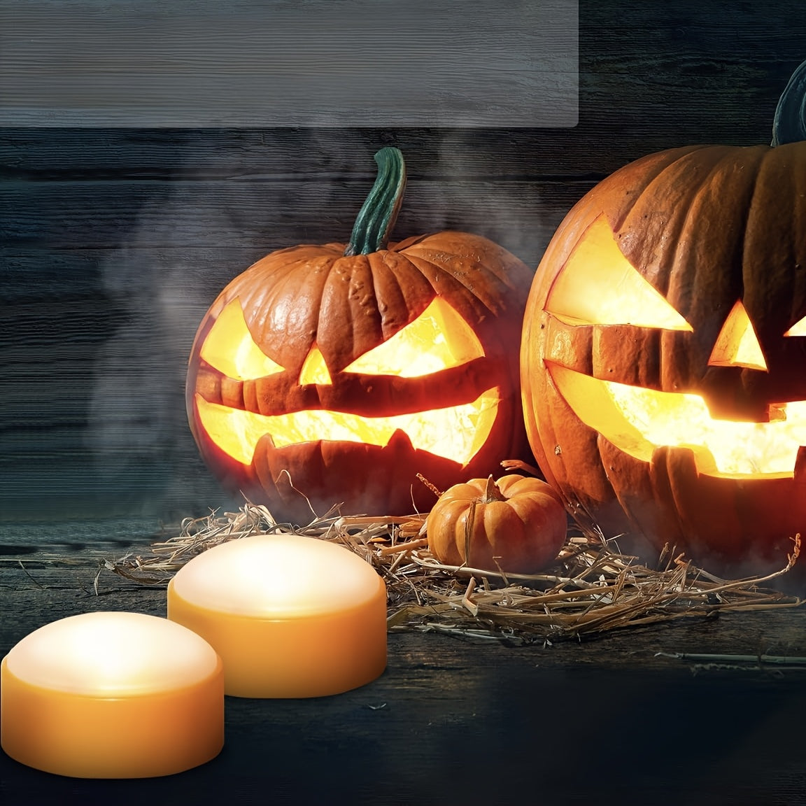 BowLift | Flameless Battery Jack-O-Lantern Lights | LED Tea Candles