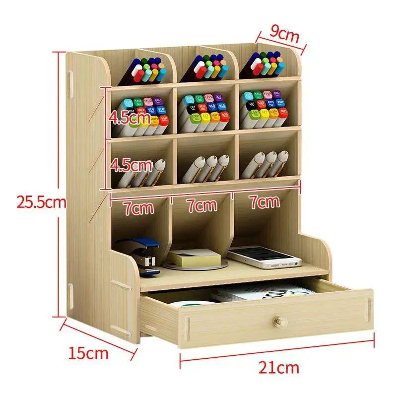 BowLift | PenBox | Desk Organizer | Wood Pencil Holder | Stylish and Efficient Storage Solution