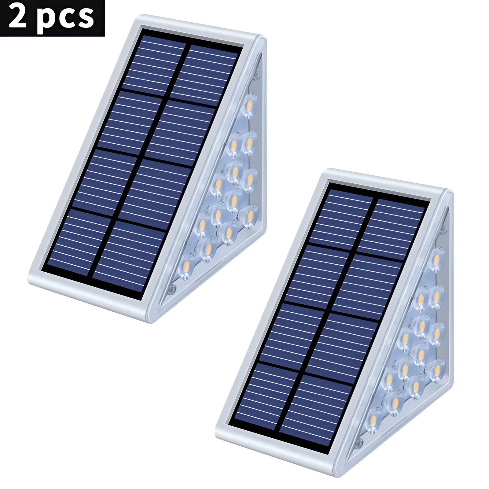 BowLift | 2-Pack Triangular Solar Step Lights – IP67 Waterproof LED Outdoor Garden Lights