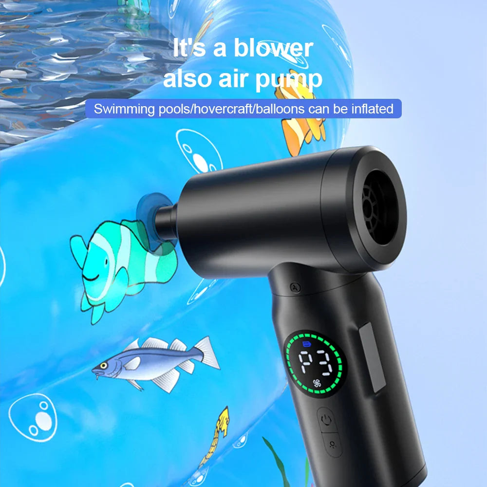 BowLift | 2-in-1 Portable Air Compressor Vacuum and Blower with LED Light (7500mAh) - AirMaster