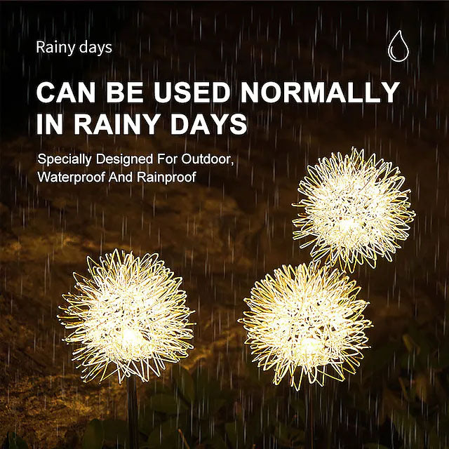 BowLift | 2-Pack: Outdoor Solar Dandelion Garden Lights