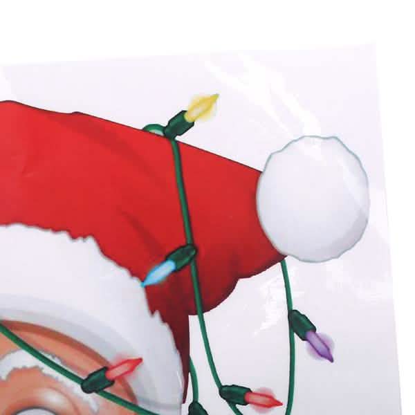 BowLift | 2-Pack: Santa Claus Moose Shop Hotel Christmas Window Double-Sided Glass Sticker