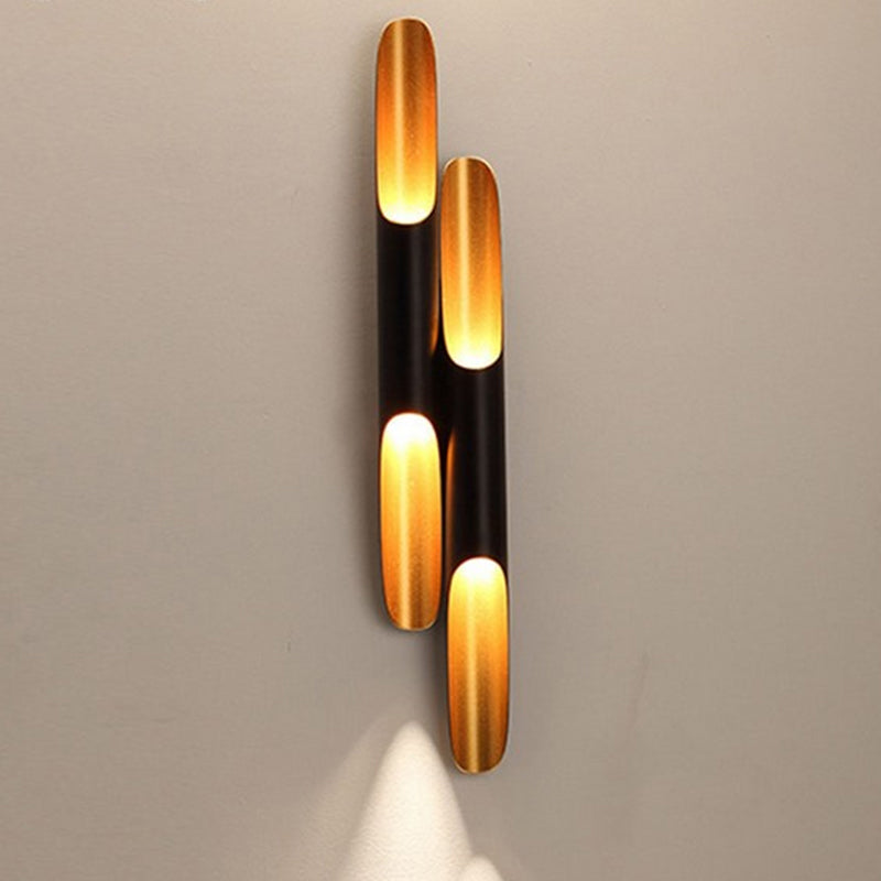 BowLift | Gull-shaped Metal Wall Lamp Modernist 2 Lights Gold Wall Light for Hallway