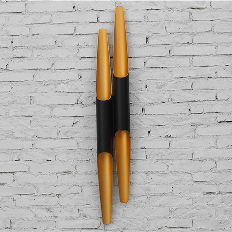 BowLift | Aluminum Cut Tubular Wall Lamp Modern Black Wall Mounted Light Fixture for Night Side