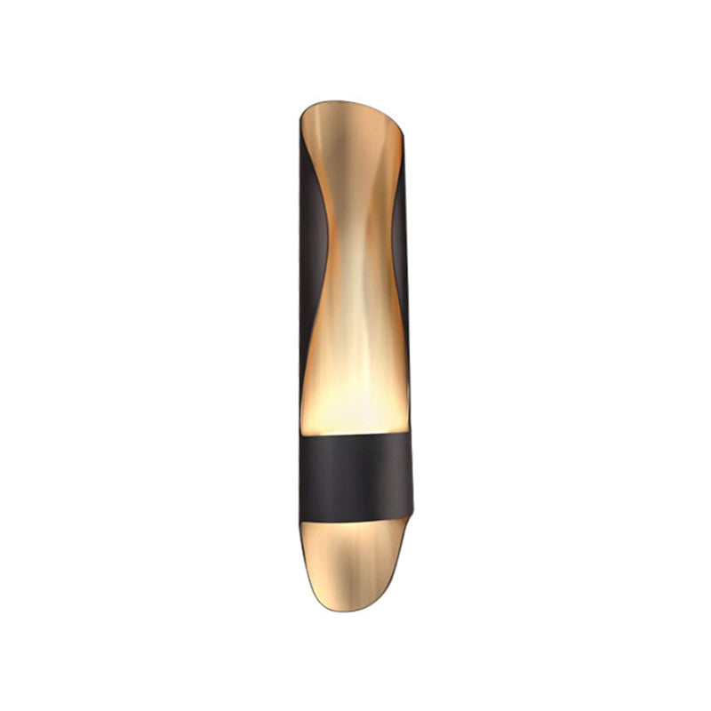 BowLift | Twisted Tube Wall Lamp Sconces Contemporary Metal LED Black Wall Lighting Ideas
