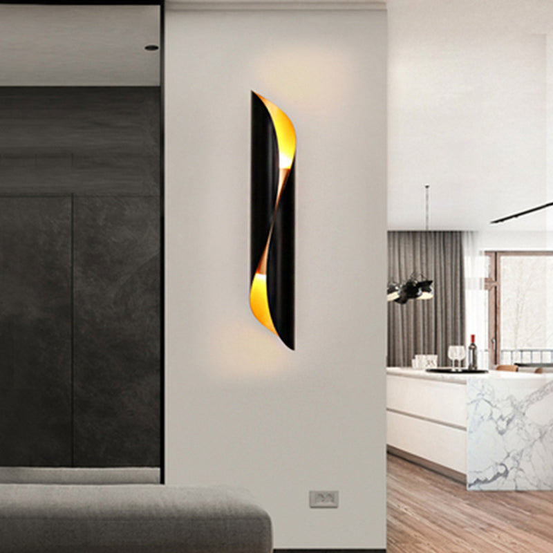 BowLift | Tubular Nightstand Wall Lighting Ideas Metal Modern Style Wall Mounted Lamp in Black