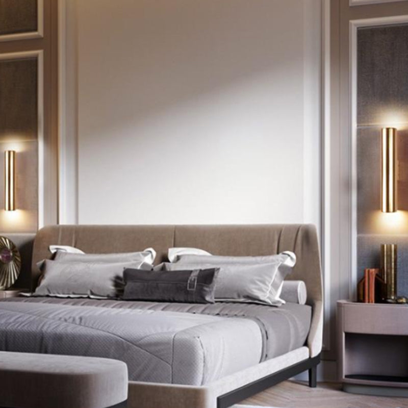 BowLift | Tubular Nightstand Wall Lighting Ideas Metal Modern Style Wall Mounted Lamp in Black