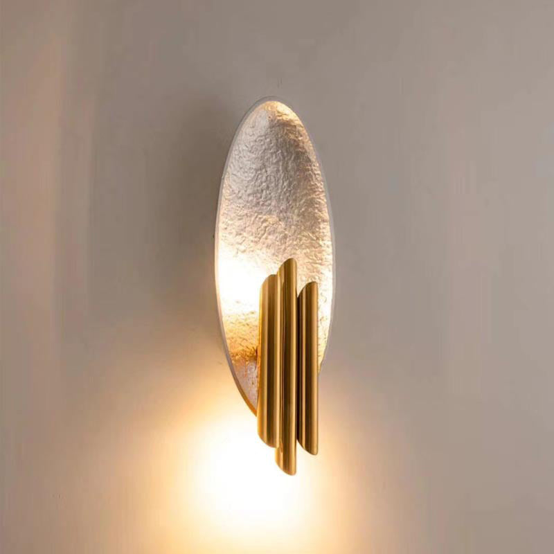 BowLift | Tube Iron Wall Mount Lighting Modern 2-Light Wall Lamp Wall Light with Oval Foil Backplate