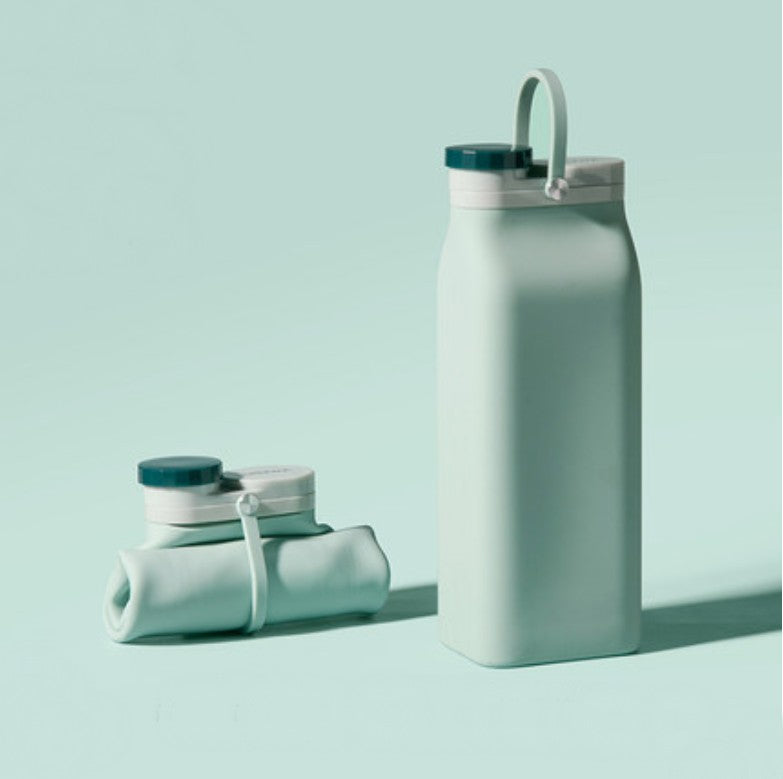BowLift | Portable Silicone Water Bottle, with High-Temperature Resistant Design, Easy to Clean, Foldable, Large Capacity and Food Grade Silicone, for Travel, Sports, Camping and More