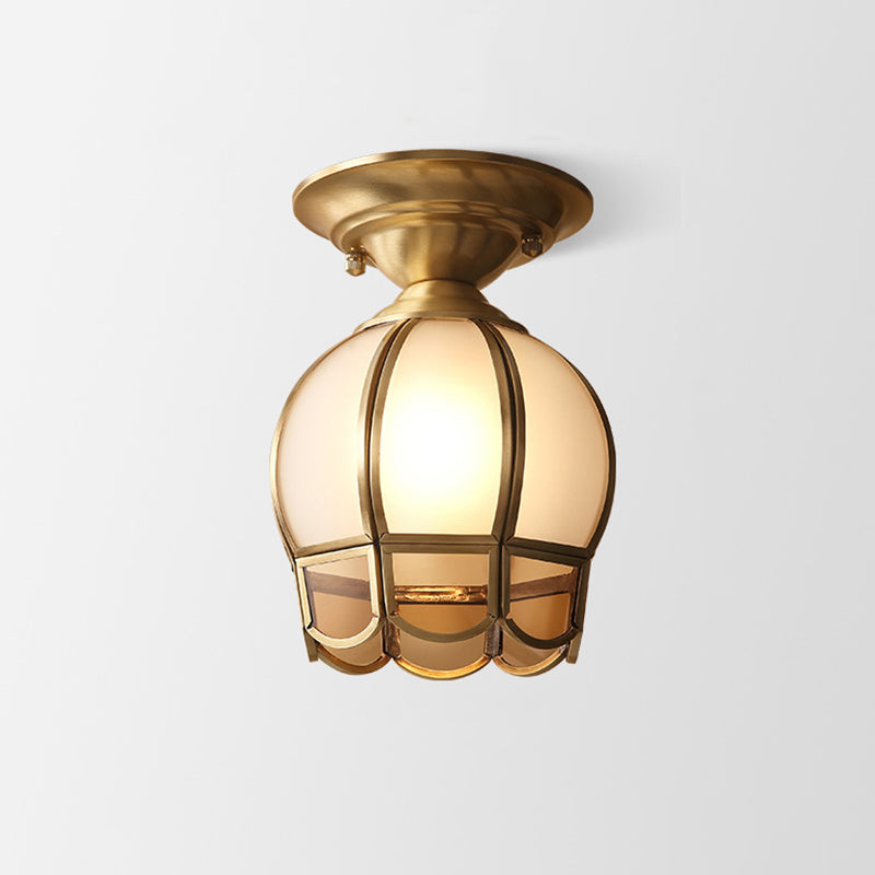BowLift | Ceiling Light Brass Metal Flush Mount Fixture