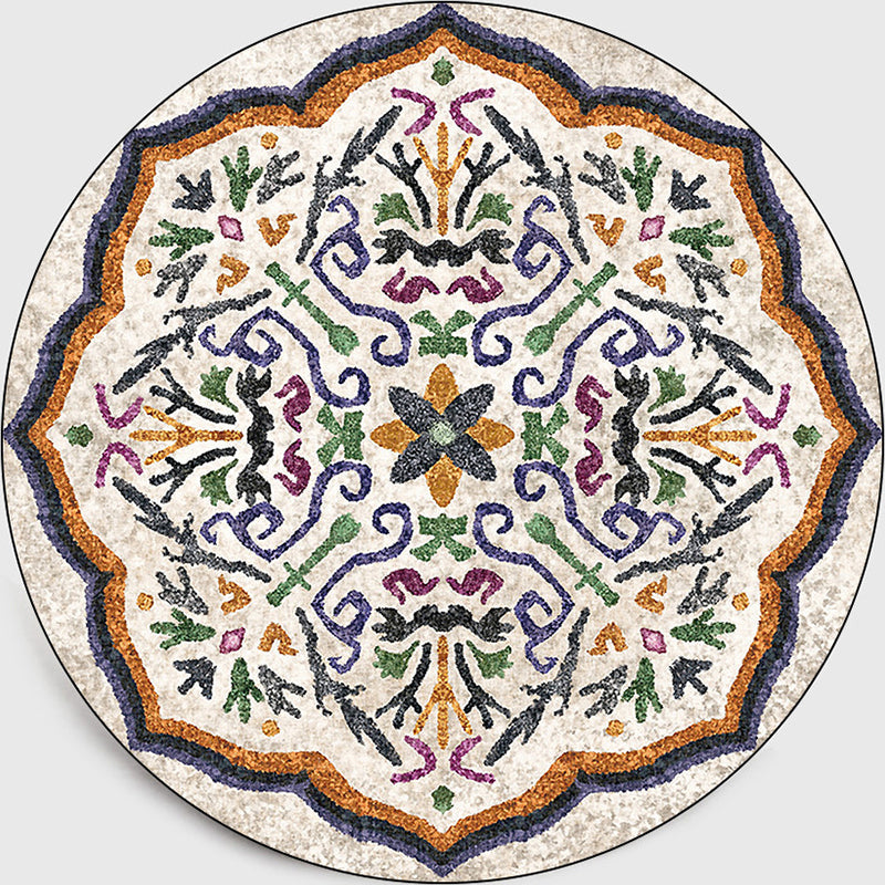 BowLift | Classic Moroccan Indoor Carpet multicolored floral rug non-slip machine washable stain-resistant rug for the living room