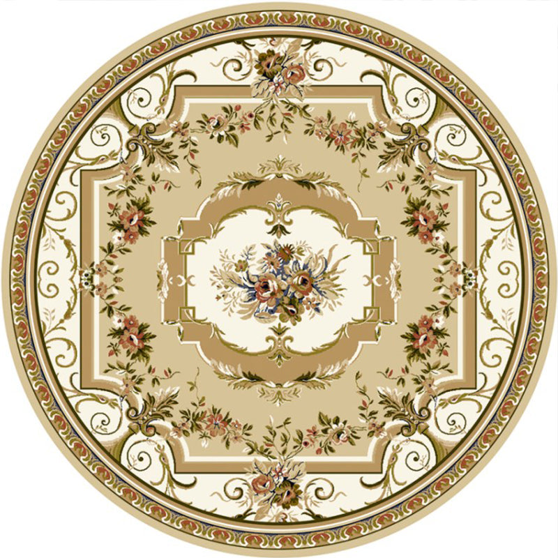 BowLift | Stylish Multicolored Persian Rug Polyester Flower Pattern Rug Washable Non-Slip Pet-Friendly Rug for Home