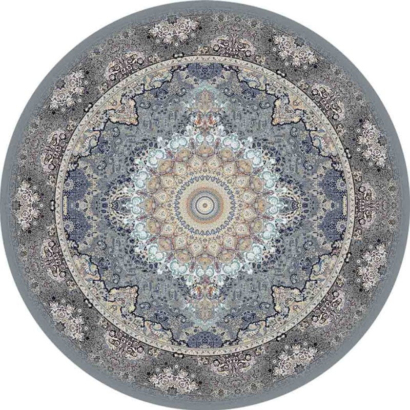 BowLift | Stylish Multicolored Persian Rug Polyester Flower Pattern Rug Washable Non-Slip Pet-Friendly Rug for Home