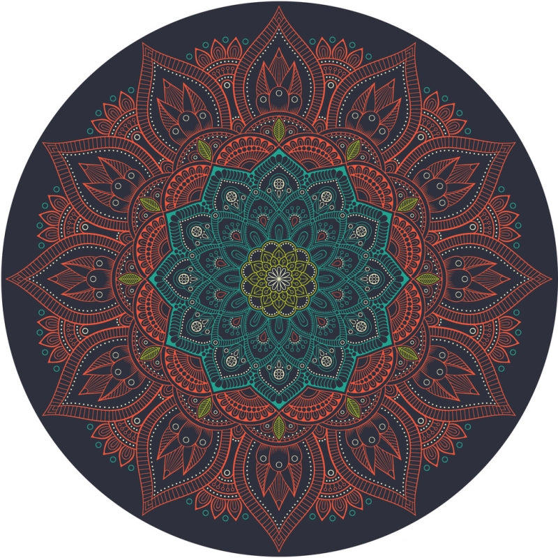 BowLift | Stylish Multicolored Persian Rug Polyester Flower Pattern Rug Washable Non-Slip Pet-Friendly Rug for Home
