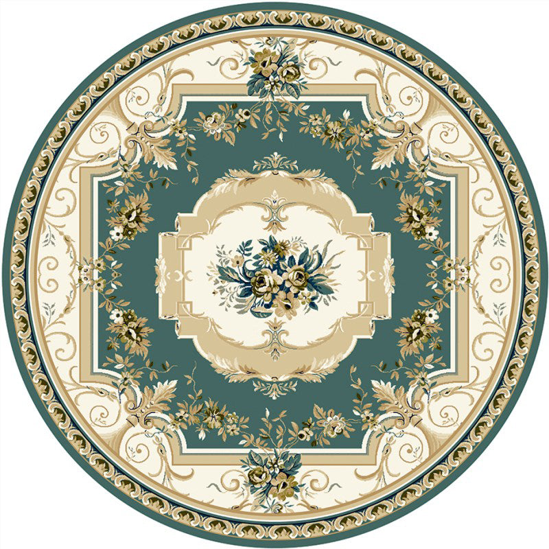 BowLift | Stylish Multicolored Persian Rug Polyester Flower Pattern Rug Washable Non-Slip Pet-Friendly Rug for Home