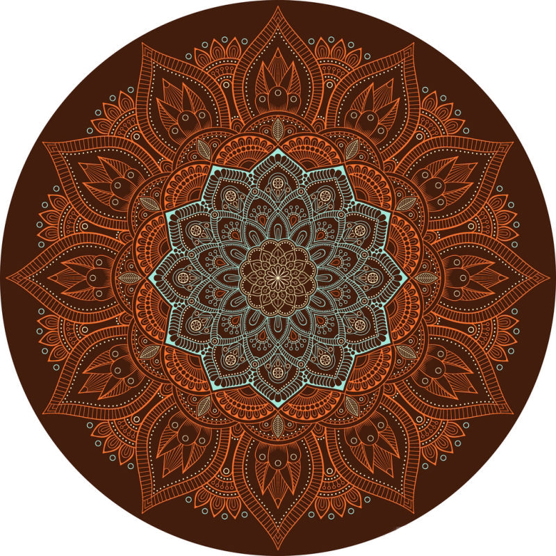 BowLift | Stylish Multicolored Persian Rug Polyester Flower Pattern Rug Washable Non-Slip Pet-Friendly Rug for Home