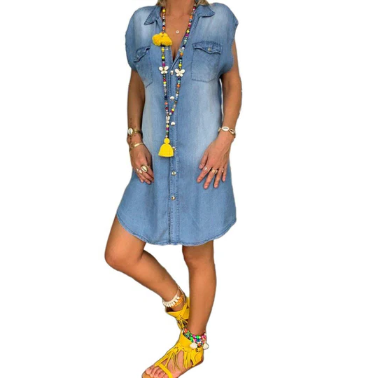 BowLift | Denim Straight Dress