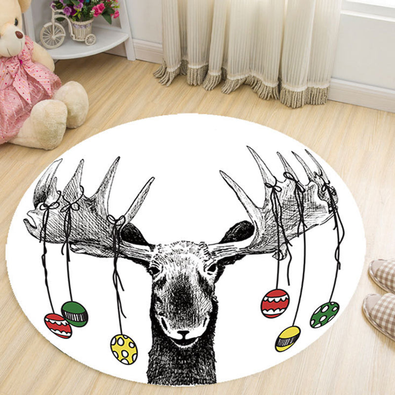 BowLift | Cartoon Colored Rug Multicolor Synthetic Carpet Stain Resistant Machine Washable Non-Slip Rug for Children's Room