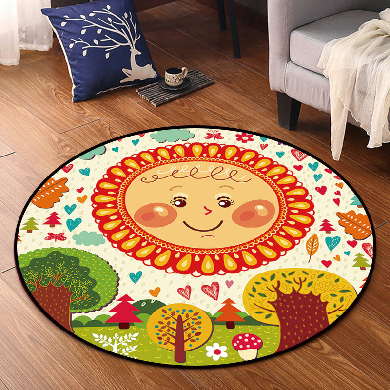 BowLift | Bright Multicolor Animal Carpet Synthetic Cartoon Rug Pet-Friendly Non-Slip Back Washable Rug for Children's Room